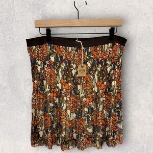 Fossil Women's‎ Pleated Boho Skirt Floral Colorful Size Medium